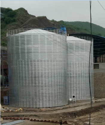 乾安粮食钢板仓的安装全过程不用热焊接