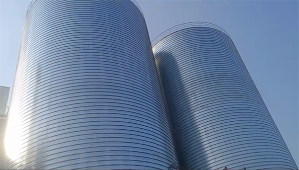 乾安2座混凝土高架卷板仓